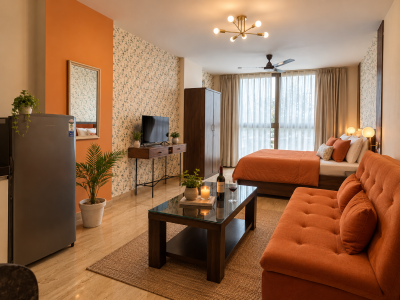 Cozy Terracotta Studio Apartment